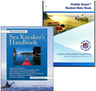 Paddle Smart course book cover and Sea Kayakers handbook cover
