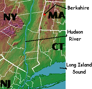 Map with Berkshire Sail and Power Squadron location