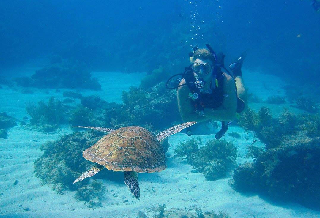 John Diving with Turtle